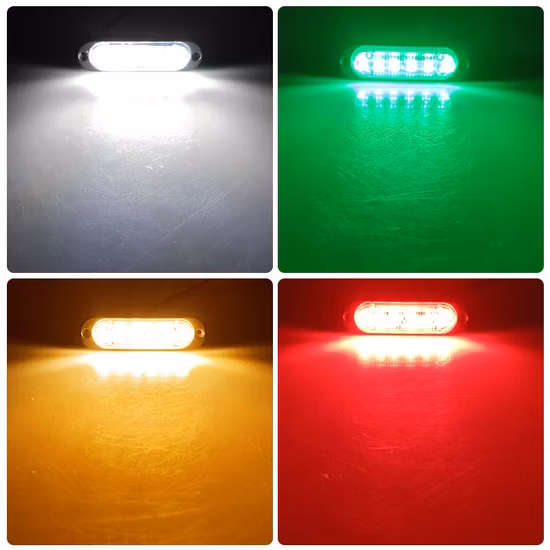 Luz lateral de advertencia estroboscópica LED Senken IP65 24W para camión de bomberos y ambulancia