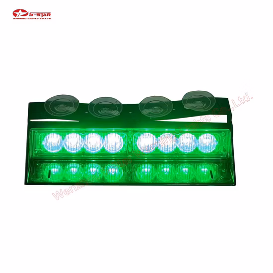 Luz LED de advertencia de emergencia con visera intermitente en tablero/plataforma